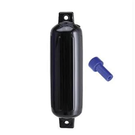 Polyform Us Polyform G - 4 Twin Eye Fender 6.5 x 23 - Black with Air Adaptor - G-4-BLACK G-4-BLACK